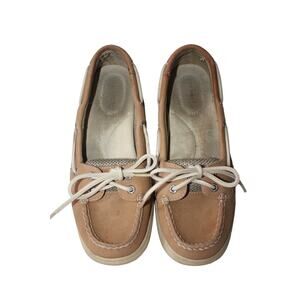 Sperry Women's 7M Top-Sider Boat Shoes Angelfish Linen/Oat